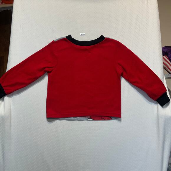 Disney  junior Mickey Little Boys Shirt size 3T Red Gray Long sleeve Fleece - Picture 5 of 5